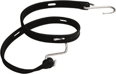 The Better Bungee - Heavy Duty Bungee Strap with Triangulated Galvanized S Hook - 36" OAL, Black - Exact Tooling