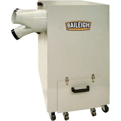 Baileigh - 5µm, 220 Volt Portable Metal Dust Collector - 30-1/2" Long x 21" Deep x 39-1/2" High, 4" Connection Diam, 1,450 CFM Air Flow, 10.4" Static Pressure Water Level - Exact Tooling