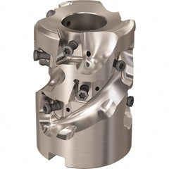 Seco - 12 Inserts, 50.7mm Cut Diam, 1" Arbor Diam, 47mm Max Depth of Cut, Indexable Square-Shoulder Face Mill - 90° Lead Angle, 70mm High, LOEX-12 Insert Compatibility, Through Coolant, Series R220.94 - Exact Tooling