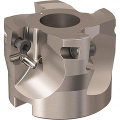 Seco - 4 Inserts, 52mm Cut Diam, 22mm Arbor Diam, 17mm Max Depth of Cut, Indexable Square-Shoulder Face Mill - 90° Lead Angle, 40mm High, XO.X 18.. Insert Compatibility, Through Coolant, Series R220.69 - Exact Tooling