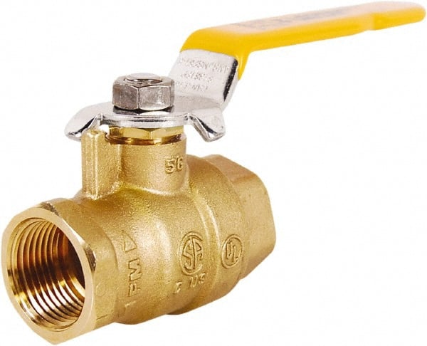 Legend Valve - 3/4" Pipe, Full Port, Brass Full Port Ball Valve - 2 Piece, FNPT x FNPT Ends, Lever Handle, 600 WOG, 150 WSP - Exact Tooling