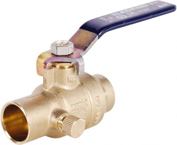 Legend Valve - 3/4" Pipe, Full Port, Lead Free Brass Full Port Ball Valve - 2 Piece, Solder x Solder Ends, Lever Handle, 600 WOG - Exact Tooling