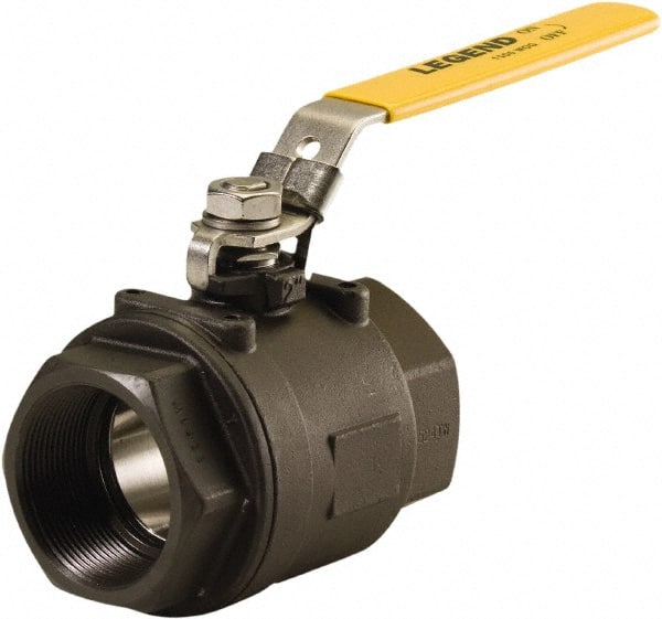 Legend Valve - 1/4" Pipe, Full Port, Carbon Steel Full Port Ball Valve - 2 Piece, FNPT x FNPT Ends, Locking Lever Handle, 2,000 WOG, 150 WSP - Exact Tooling