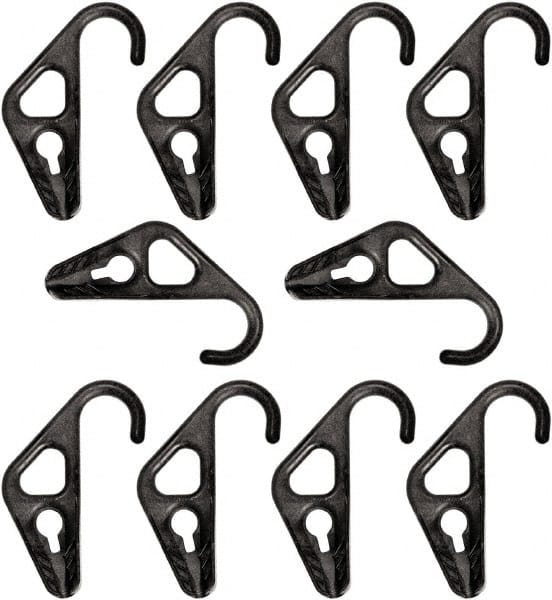The Better Bungee - Adjustable Nylon Hook Ends with Adjustable HD Nylon Hook - 10" OAL, Black - Exact Tooling
