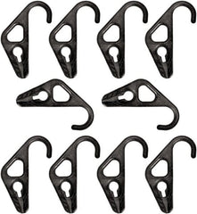 The Better Bungee - Adjustable Nylon Hook Ends with Adjustable HD Nylon Hook - 10" OAL, Black - Exact Tooling