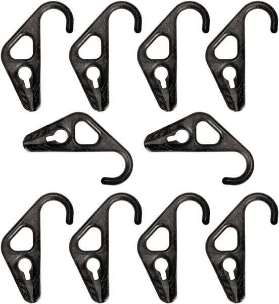 The Better Bungee - Adjustable Nylon Hook Ends with Adjustable HD Nylon Hook - 10" OAL, Black - Exact Tooling