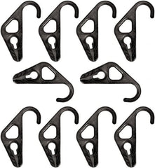 The Better Bungee - Adjustable Nylon Hook Ends with Adjustable HD Nylon Hook - 10" OAL, Black - Exact Tooling