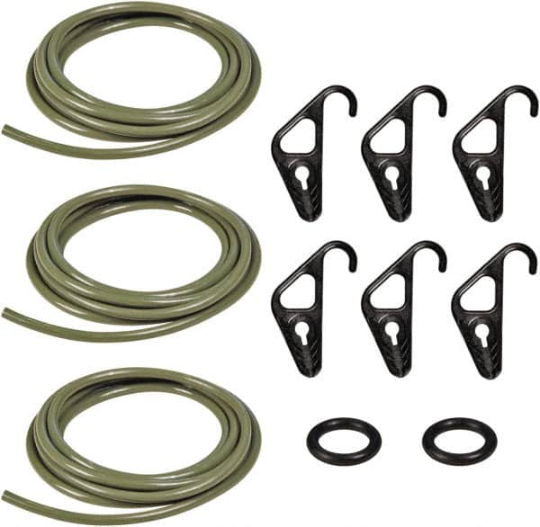 The Better Bungee - Adjustable Cargo Control Kit with Molded Nylon Hook End - 10" OAL, Military Green - Exact Tooling