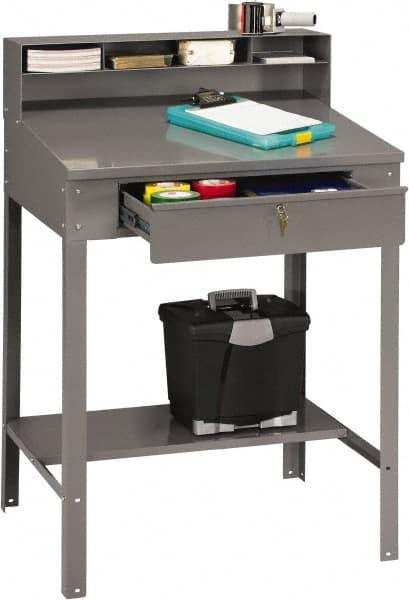 Tennsco - Stationary Shop Desks Type: Foreman's Desk Width (Inch): 34-1/2 - Exact Tooling
