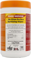 2XL - Pack of (6) 100-Count Containers Pre-Moistened Food Service Wipes - Exact Tooling