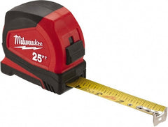 Milwaukee Tool - 25' x 1" Tape Measure - 1/16" Graduation - Exact Tooling