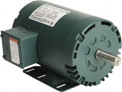 Leeson - 1 Max hp, 1,800 Max RPM, Premium Efficient Electric AC DC Motor - 230/460 V Input, Three Phase, 56HZ Frame, 7/8" Shaft Diam, Rigid Base Mount, ODP Enclosure - Exact Tooling