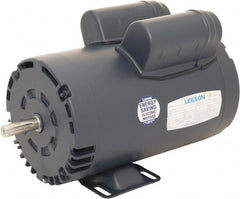 Leeson - 5 Max hp, 3,600 Max RPM, Electric AC DC Motor - 230 V Input, Single Phase, 56Y Frame, 5/8" Shaft Diam, Rigid Base Mount, ODP Enclosure - Exact Tooling