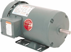 Leeson - 2 Max hp, 1,800 Max RPM, Premium Efficient Electric AC DC Motor - 230/460 V Input, Three Phase, 56H Frame, 5/8" Shaft Diam, Rigid Base Mount, TEFC Enclosure - Exact Tooling