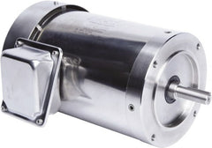 Leeson - 2 Max hp, 1,800 Max RPM, Premium Efficient Electric AC DC Motor - 230/460 V Input, Three Phase, 56C Frame, 5/8" Shaft Diam, C-Face Mount, TEFC Enclosure - Exact Tooling