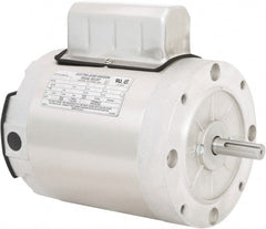 Leeson - 3/4 Max hp, 1,800 Max RPM, Electric AC DC Motor - 115/208-230 V Input, Single Phase, 56C Frame, 5/8" Shaft Diam, C-Face Mount, TENV Enclosure - Exact Tooling