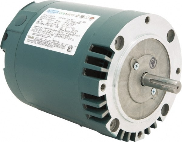 Leeson - 3/4 Max hp, 1,800 Max RPM, Premium Efficient Electric AC DC Motor - 230/460 V Input, Three Phase, 56C Frame, 5/8" Shaft Diam, C-Face Mount, ODP Enclosure - Exact Tooling