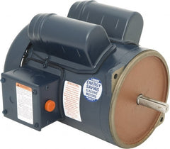 Leeson - 1 Max hp, 1,800 Max RPM, Feed-Auger Drive Electric AC DC Motor - 115/230 V Input, Single Phase, 56YZ Frame, 5/8" Shaft Diam, Special Mount, TEFC Enclosure - Exact Tooling