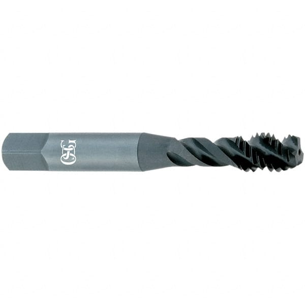 OSG - 5/8-18 UNF, 4 Flute, 4° Helix, Semi-Bottoming Chamfer, Oxide Finish, Powdered Metal Spiral Flute STI Tap - Right Hand Flute, 4-1/4" OAL, 0.59" Shank Diam, 2" Thread Length, 2B Class of Fit, Series 315 - Exact Tooling
