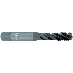 OSG - 1/2-20 UNF, 3 Flute, 3° Helix, Semi-Bottoming Chamfer, Oxide Finish, Powdered Metal Spiral Flute STI Tap - Right Hand Flute, 3-13/16" OAL, 0.48" Shank Diam, 1-13/16" Thread Length, 2B Class of Fit, Series 315 - Exact Tooling