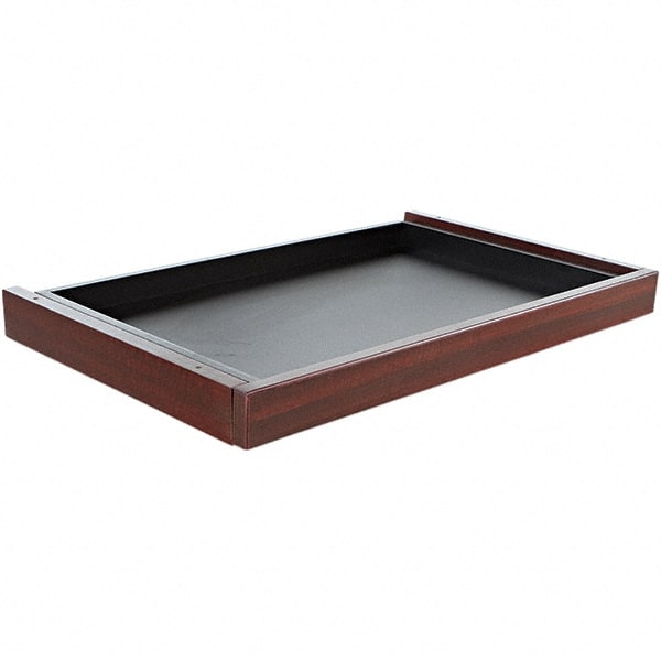 ALERA - Woodgrain Laminate Center Drawer Desk - 24-1/2" Wide x 15" Deep x 2" High, Mahogany - Exact Tooling