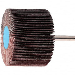 PFERD - 3" Diam x 1" Face Width, Aluminum Oxide Coated Mounted Flap Wheel - 1/4" Shank Mount, 320 Grit, 20,000 Max RPM - Exact Tooling