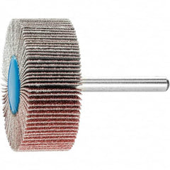 PFERD - 2" Diam x 3/4" Face Width, Aluminum Oxide Coated Mounted Flap Wheel - 1/4" Shank Mount, 80 Grit, 23,000 Max RPM - Exact Tooling