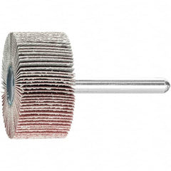 PFERD - 1-1/2" Diam x 1" Face Width, Aluminum Oxide Coated Mounted Flap Wheel - 1/4" Shank Mount, 180 Grit, 23,000 Max RPM - Exact Tooling