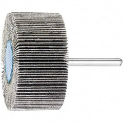 PFERD - 2" Diam x 1" Face Width, Silicon Carbide Coated Mounted Flap Wheel - 1/4" Shank Mount, 120 Grit, 23,000 Max RPM - Exact Tooling