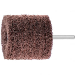 PFERD - 2-3/8" Diam x 2" Face Width, Aluminum Oxide Nonwoven Mounted Flap Wheel - 1/4" Shank Mount, 280 Grit, 7,500 Max RPM - Exact Tooling