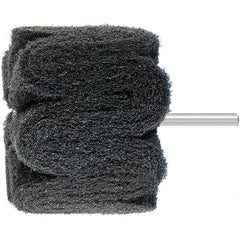 PFERD - 3" Diam x 2" Face Width, Silicon Carbide Nonwoven Mounted Flap Wheel - 1/4" Shank Mount, 280 Grit, 7,500 Max RPM - Exact Tooling