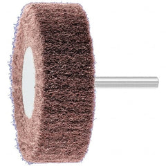 PFERD - 3" Diam x 1" Face Width, Aluminum Oxide Nonwoven Mounted Flap Wheel - 1/4" Shank Mount, 280 Grit, 7,500 Max RPM - Exact Tooling