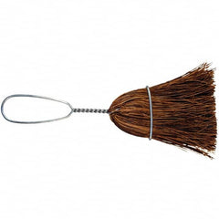 PFERD - 10" OAL Palmyra Bristle Whisk Broom - 7" Long Metal Handle, 3" Bristle Length, 4-1/2" Wide - Exact Tooling
