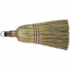 PFERD - 10" OAL Corn Bristle Whisk Broom - 5-1/2" Long Wood Handle, 4-1/2" Bristle Length, 4-1/2" Wide - Exact Tooling
