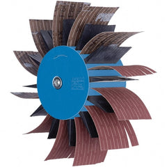 PFERD - 7" Diam x 2" Face Width, Aluminum Oxide Coated Mounted Flap Wheel - 3/8" Shank Mount, 3,500 Max RPM - Exact Tooling