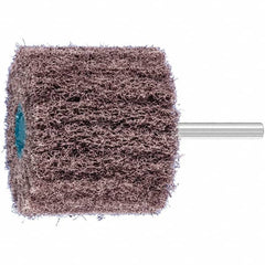 PFERD - 2-3/8" Diam x 2" Face Width, Aluminum Oxide Nonwoven Mounted Flap Wheel - 1/4" Shank Mount, 100 Grit, 10,000 Max RPM - Exact Tooling