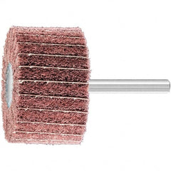 PFERD - 2" Diam x 1-1/4" Face Width, Aluminum Oxide Nonwoven Mounted Flap Wheel - 1/4" Shank Mount, 180 Grit, 12,000 Max RPM - Exact Tooling