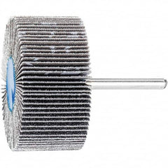 PFERD - 2" Diam x 1" Face Width, Silicon Carbide Coated Mounted Flap Wheel - 1/4" Shank Mount, 80 Grit, 23,000 Max RPM - Exact Tooling