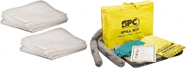 Brady SPC Sorbents - 36 Gal Capacity per Package, Oil Only Pad - 19" Long x 15" Wide, Polypropylene - Exact Tooling