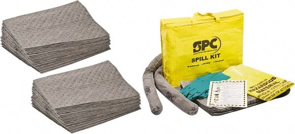 Brady SPC Sorbents - 44 Gal Capacity per Package, Universal Pad - 19" Long x 15" Wide, Polypropylene - Exact Tooling