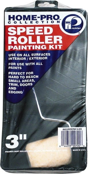 Premier Paint Roller - 3/8" Nap, Wall Paint Roller Set - 10" Wide, Steel Frame, Includes Paint Tray, Roller Cover & Frame - Exact Tooling