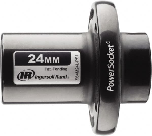 Ingersoll-Rand - 1/2" Drive 24mm Standard Magnetic Nonsparking Universal Impact Socket - 6 Points, 3-1/10" OAL - Exact Tooling