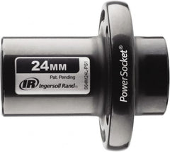 Ingersoll-Rand - 1/2" Drive 24mm Standard Magnetic Nonsparking Universal Impact Socket - 6 Points, 3-1/10" OAL - Exact Tooling