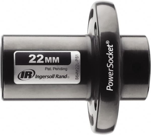Ingersoll-Rand - 1/2" Drive 22mm Standard Magnetic Nonsparking Universal Impact Socket - 6 Points, 3-1/10" OAL - Exact Tooling