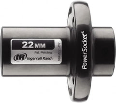 Ingersoll-Rand - 1/2" Drive 22mm Standard Magnetic Nonsparking Universal Impact Socket - 6 Points, 3-1/10" OAL - Exact Tooling