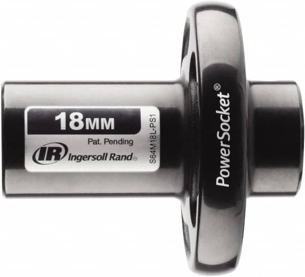 Ingersoll-Rand - 1/2" Drive 18mm Standard Magnetic Nonsparking Universal Impact Socket - 6 Points, 3-1/10" OAL - Exact Tooling