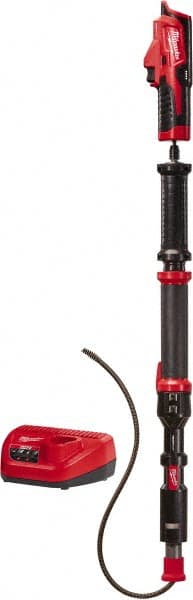 Milwaukee Tool - 12V Lithium-Ion Battery Battery Drain Cleaning Machine - For 1-1/4" to 4" Pipe, 4' Cable - Exact Tooling