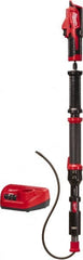 Milwaukee Tool - 12V Lithium-Ion Battery Battery Drain Cleaning Machine - For 1-1/4" to 4" Pipe, 4' Cable - Exact Tooling