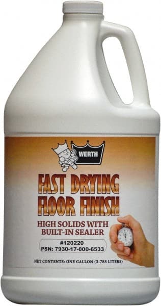 Werth Sanitary Supply - 1 Gal Plastic Bottle Floor Coating - Use on Resilient Tile, Vinyl Tile - Exact Tooling