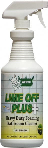 Werth Sanitary Supply - 1 qt Spray Bottle Liquid Bathroom Cleaner - Unscented Scent, Bathroom Surfaces, Porcelain Surfaces, Tile & Showers - Exact Tooling
